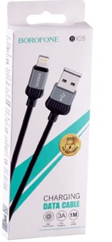 USB кабель iPhone (lightning) Borofone BX28 серый - фото 7453