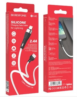 USB кабель iPhone (lightning) Borofone BX46 белый - фото 7457