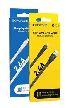 USB Кабель iPhone (lightning) Borofone BX23 черный - фото 7689