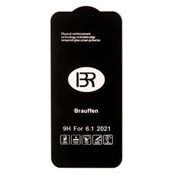 Защитное стекло iPhone XR / 11 Brauffen черное - фото 7826