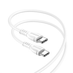 USB кабель Type-C to Type-C BOROFONE BX51 Triumph 60W белый - фото 7852